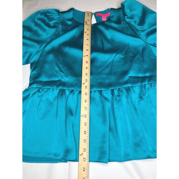 Lilly Pulitzer Blakelynn Elbow Sleeve Top Blue Rhapsody Size 6 - Picture 13 of 16